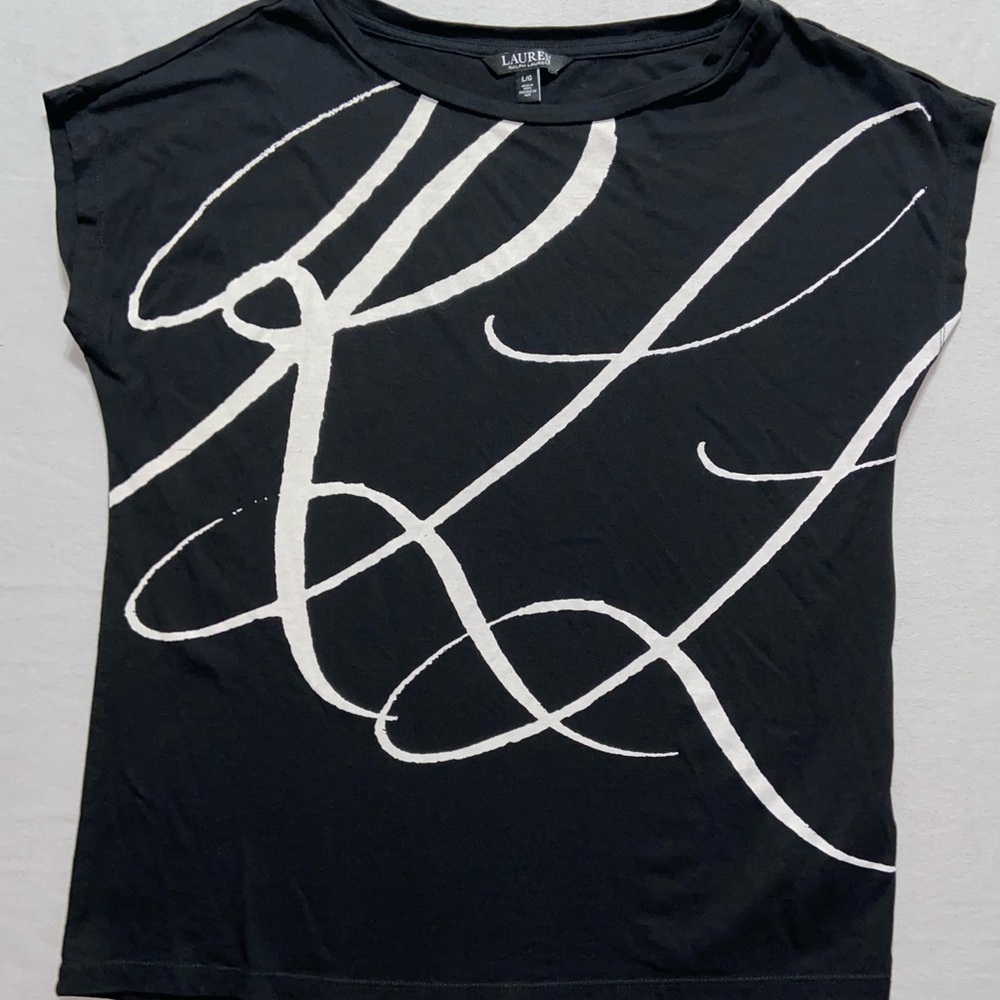 Lauren Ralph Lauren black label short sleeve tee. Size large